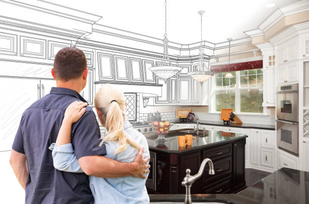 Custom kitchen cabinets installed in a Knapp home